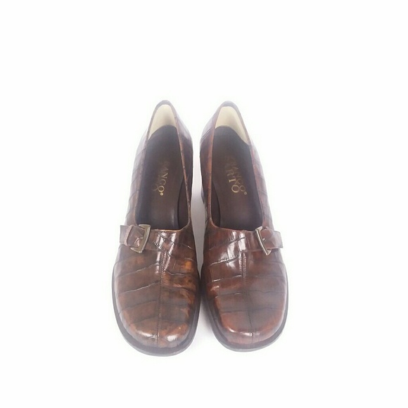 Franco Sarto alligator block heel loafer - Picture 6 of 7